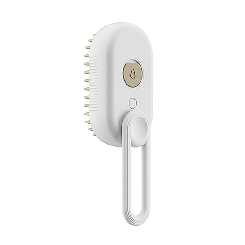 Cat Steam Brush Steamy Dog Brush 3 In 1 Electric Spray Cat Hair Brushes For Massage Pet Grooming Comb Hair Removal Combs Pet Products (White)