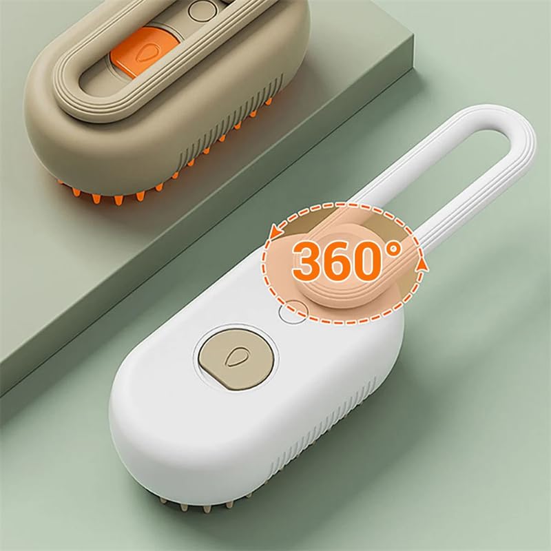 Cat Steam Brush Steamy Dog Brush 3 In 1 Electric Spray Cat Hair Brushes For Massage Pet Grooming Comb Hair Removal Combs Pet Products (White)