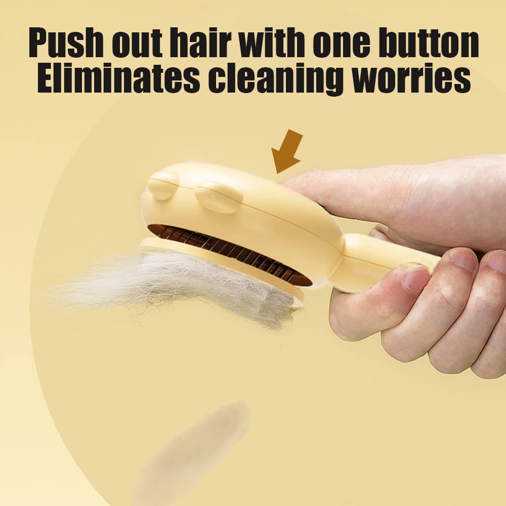 Self-Cleaning Magic Pet Brush for Cats & Dogs Gently Removes Fur and Eliminates Mats in Seconds