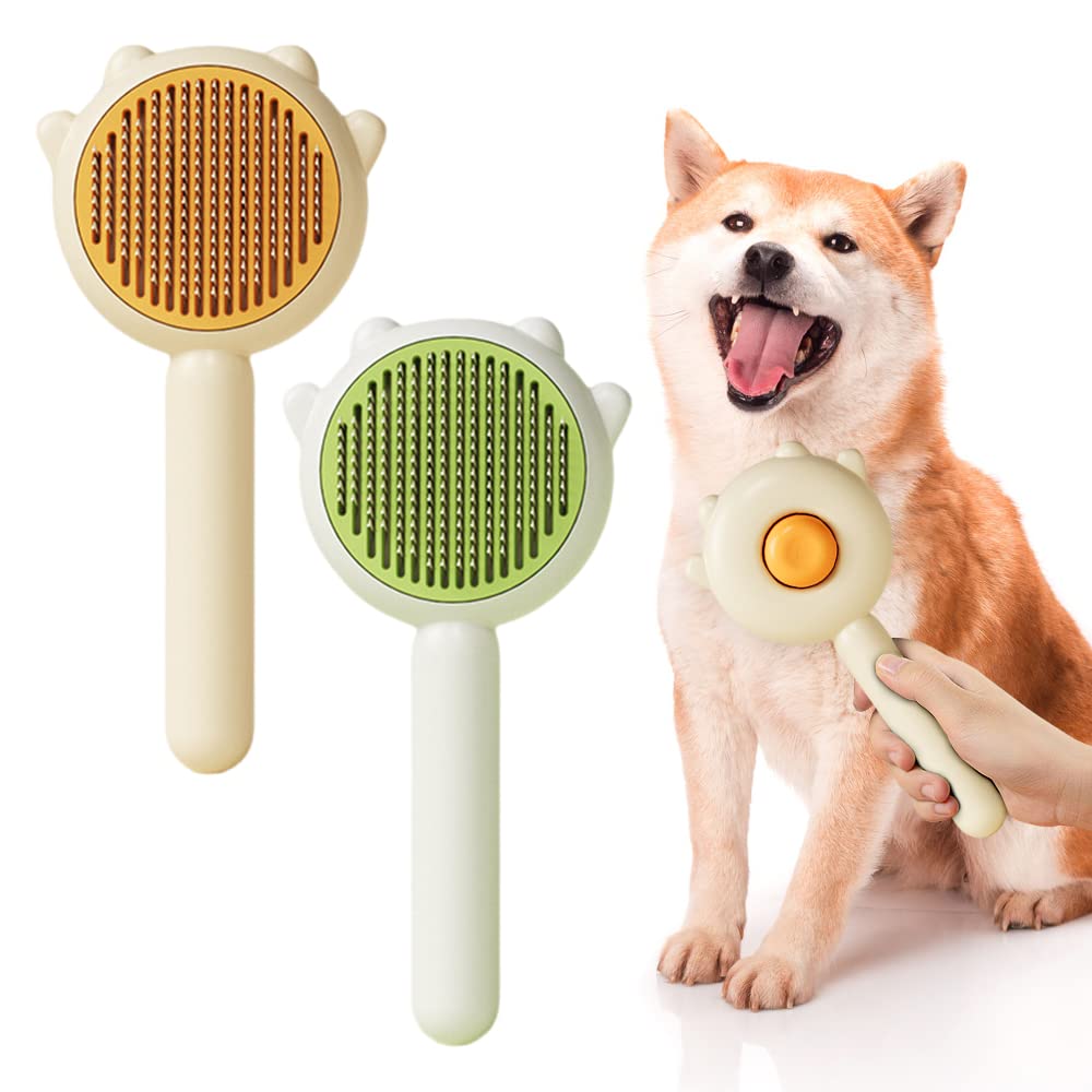 Self-Cleaning Magic Pet Brush for Cats & Dogs Gently Removes Fur and Eliminates Mats in Seconds