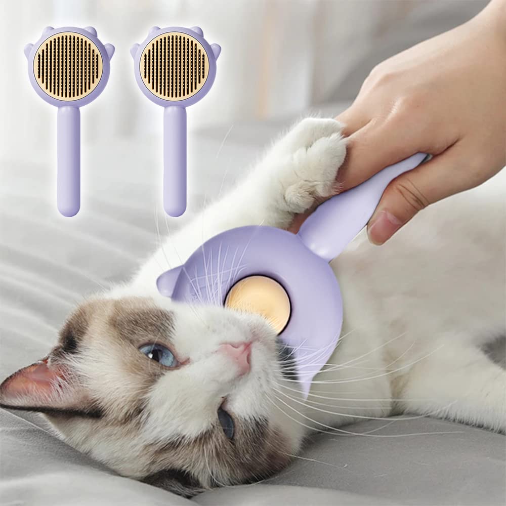 Self-Cleaning Magic Pet Brush for Cats & Dogs Gently Removes Fur and Eliminates Mats in Seconds