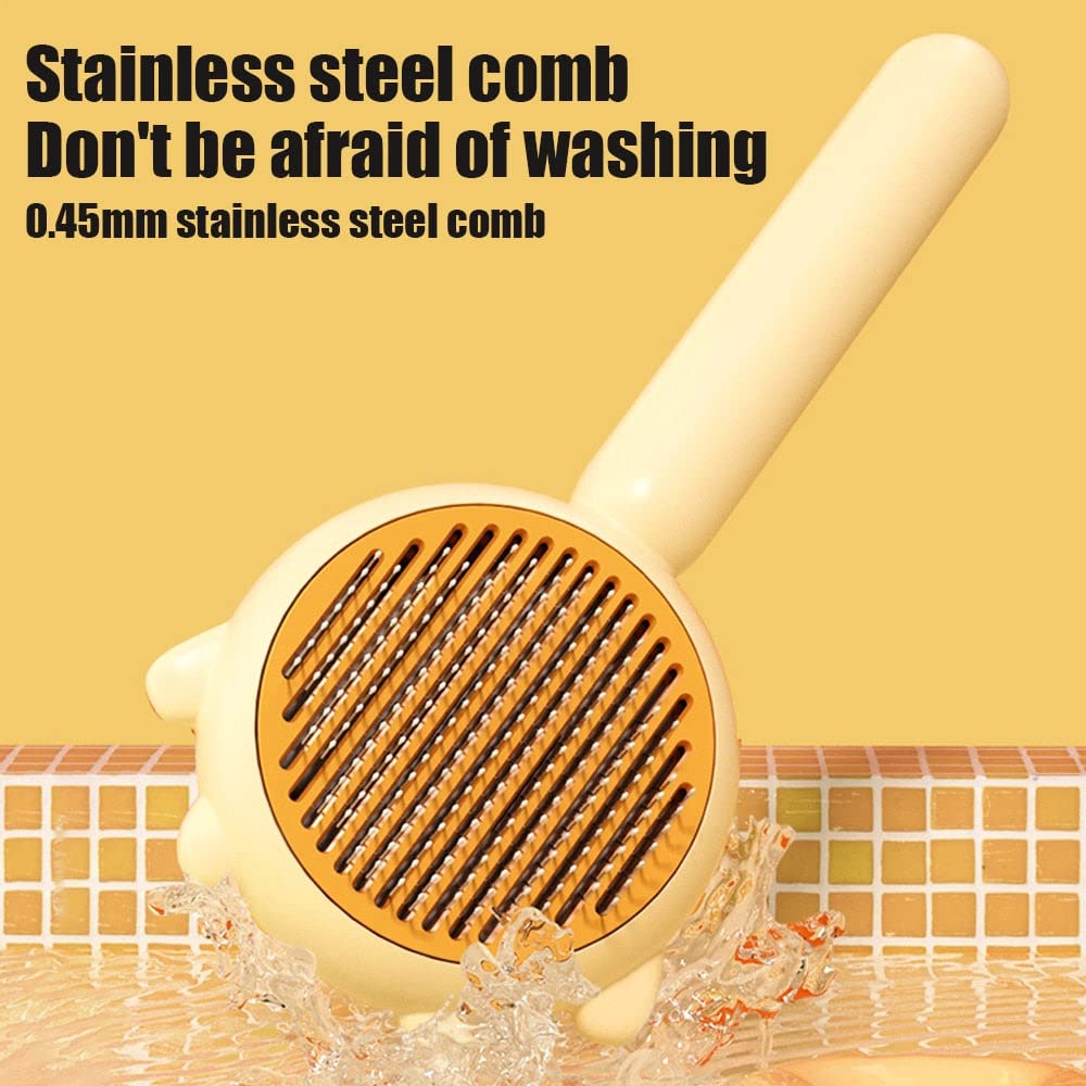 Self-Cleaning Magic Pet Brush for Cats & Dogs Gently Removes Fur and Eliminates Mats in Seconds
