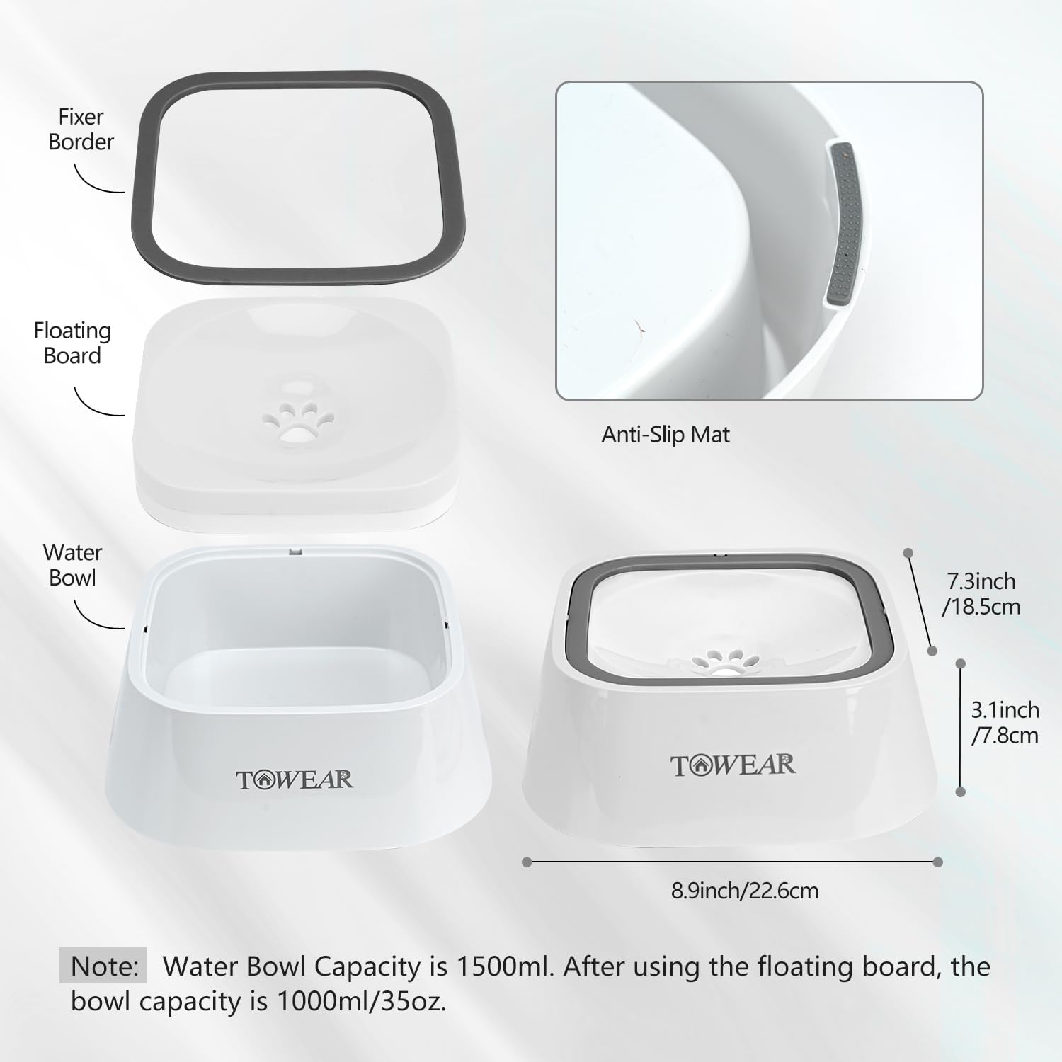 Stop the Mess! Anti-Splash Dog Water Bowl with Slow-Feeding Floating Disk