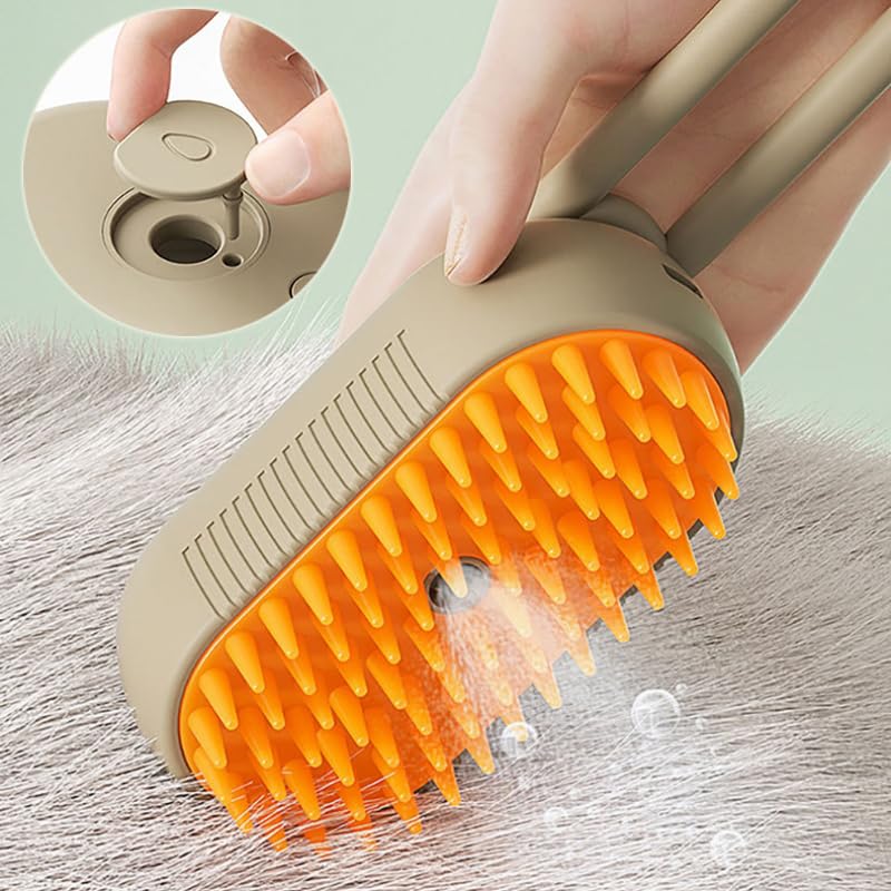 Cat Steam Brush Steamy Dog Brush 3 In 1 Electric Spray Cat Hair Brushes For Massage Pet Grooming Comb Hair Removal Combs Pet Products (White)