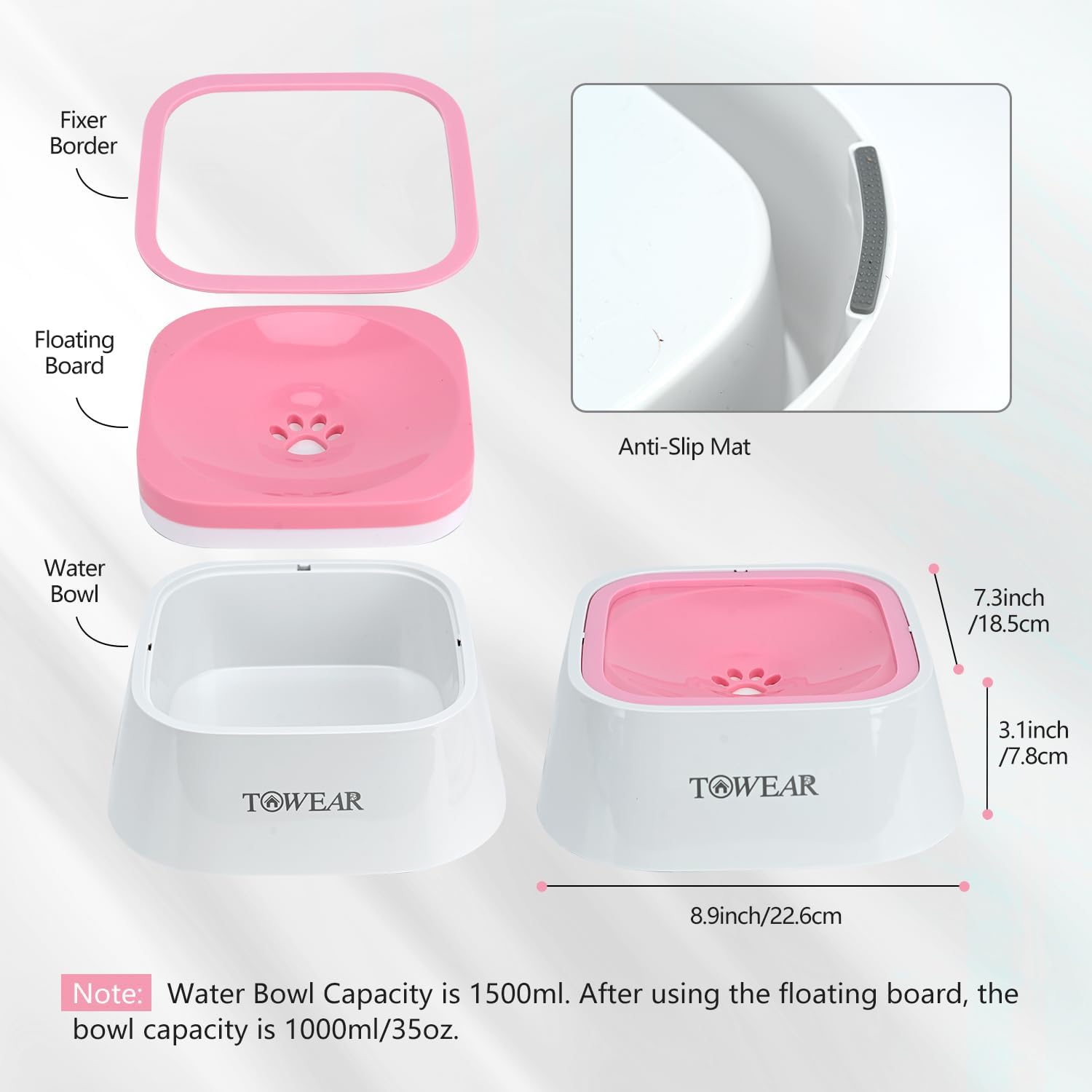 Stop the Mess! Anti-Splash Dog Water Bowl with Slow-Feeding Floating Disk
