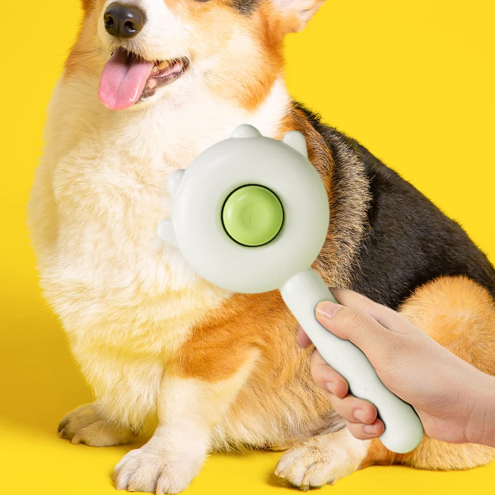Self-Cleaning Magic Pet Brush for Cats & Dogs Gently Removes Fur and Eliminates Mats in Seconds