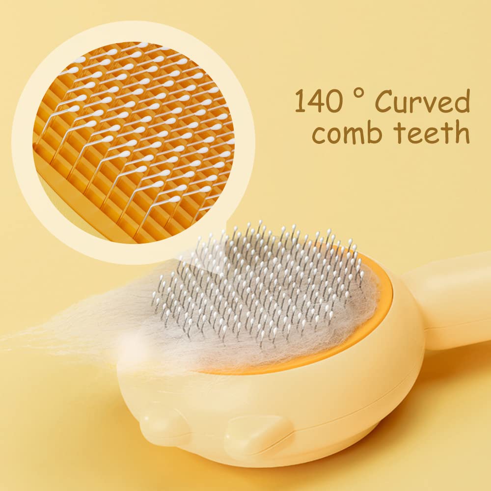 Self-Cleaning Magic Pet Brush for Cats & Dogs Gently Removes Fur and Eliminates Mats in Seconds