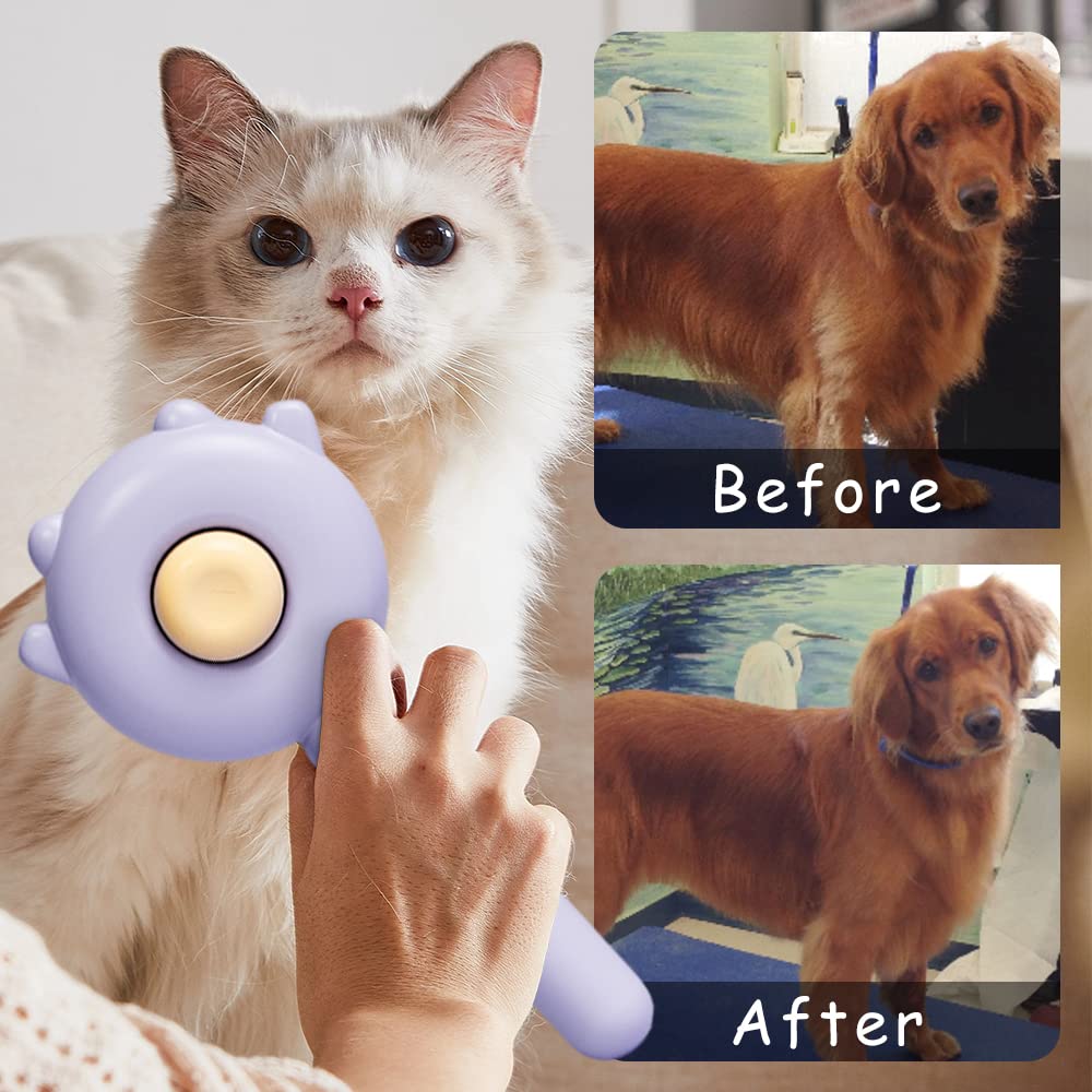 Self-Cleaning Magic Pet Brush for Cats & Dogs Gently Removes Fur and Eliminates Mats in Seconds