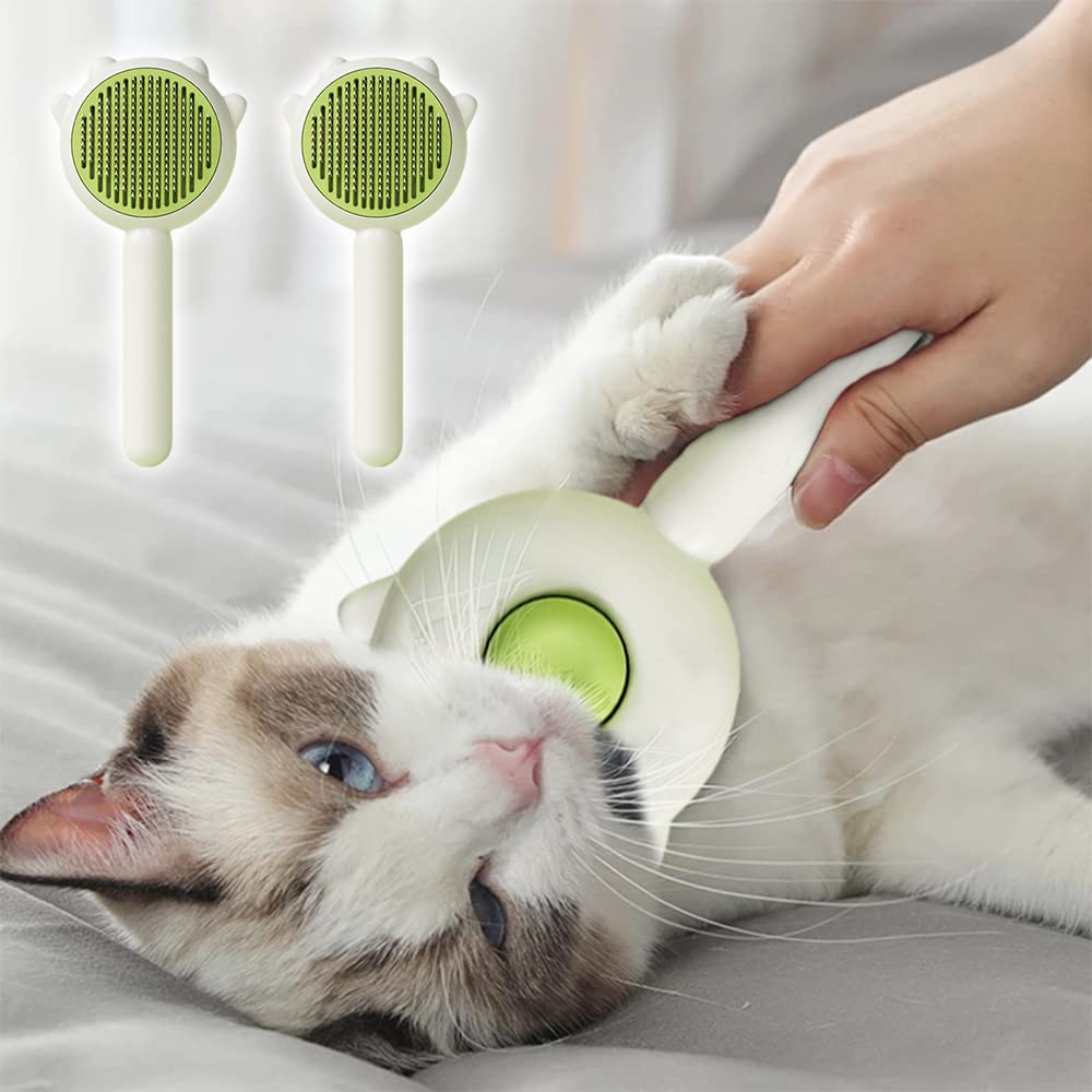 Self-Cleaning Magic Pet Brush for Cats & Dogs Gently Removes Fur and Eliminates Mats in Seconds