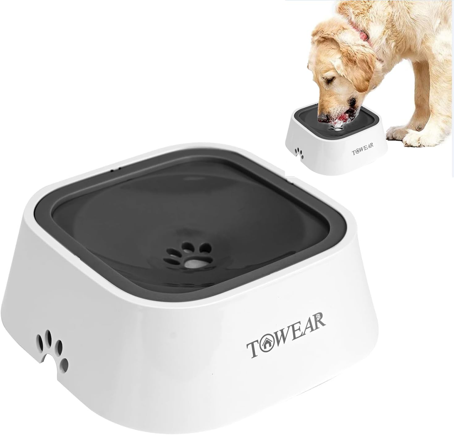 Stop the Mess! Anti-Splash Dog Water Bowl with Slow-Feeding Floating Disk