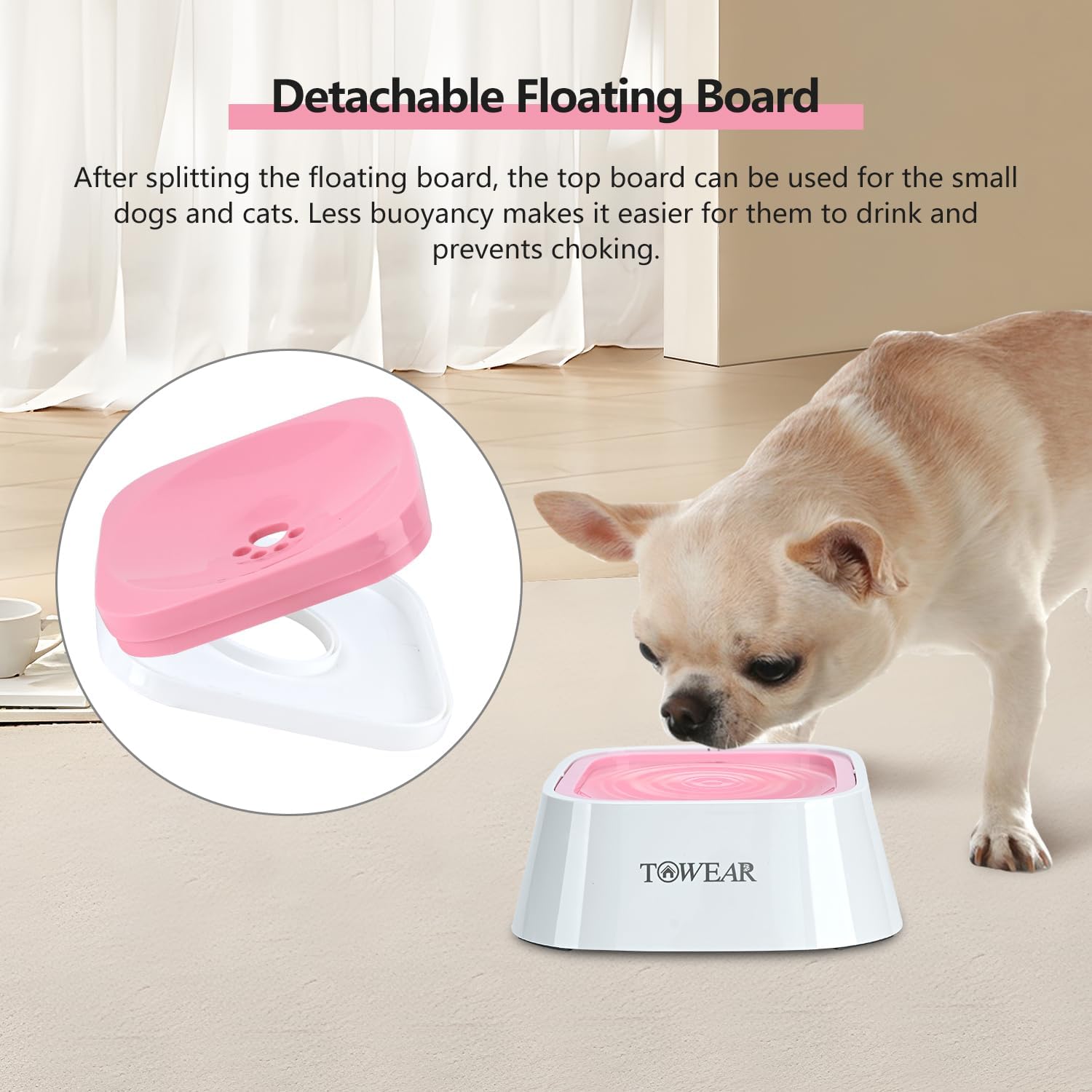 Stop the Mess! Anti-Splash Dog Water Bowl with Slow-Feeding Floating Disk