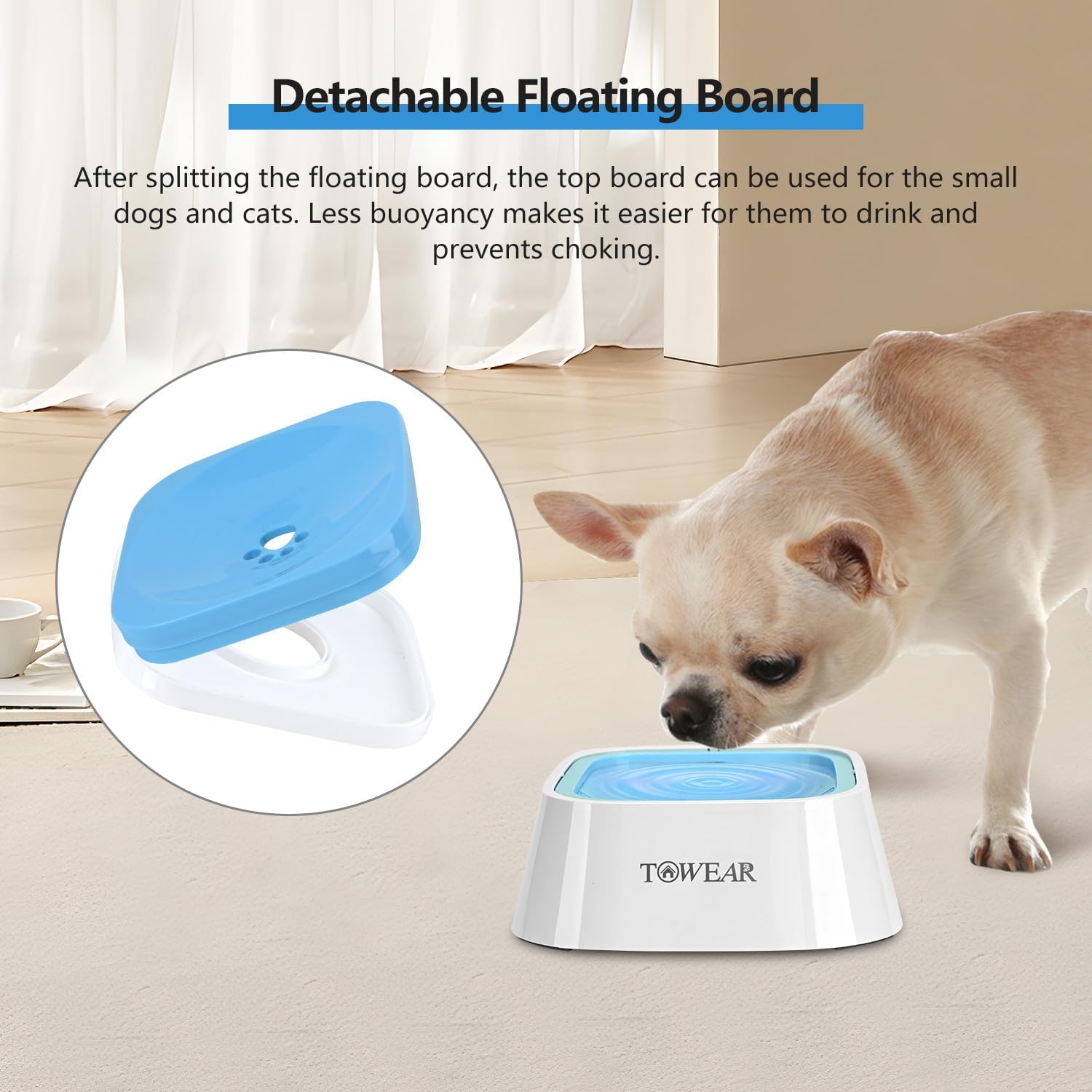 Stop the Mess! Anti-Splash Dog Water Bowl with Slow-Feeding Floating Disk