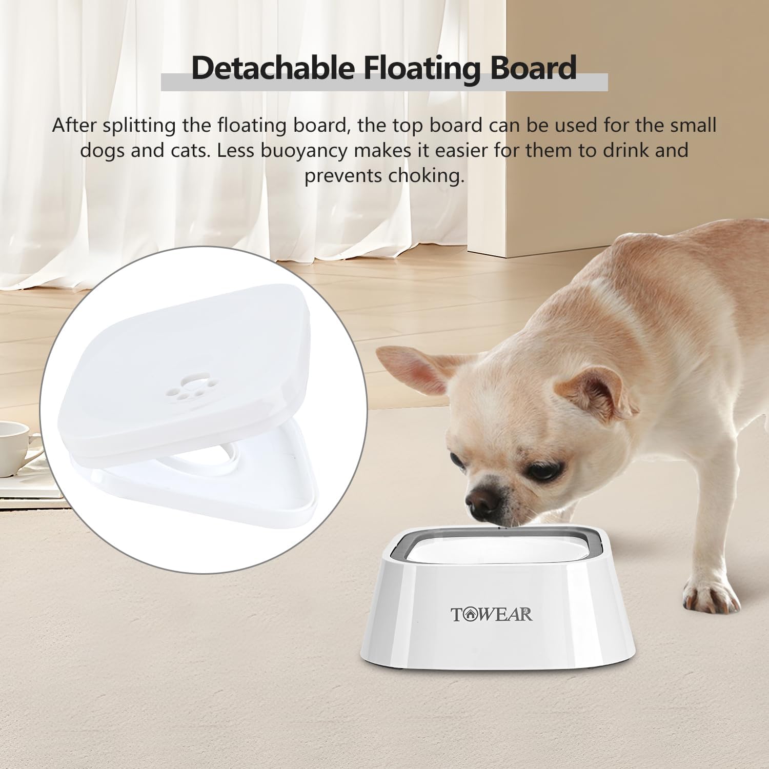 Stop the Mess! Anti-Splash Dog Water Bowl with Slow-Feeding Floating Disk