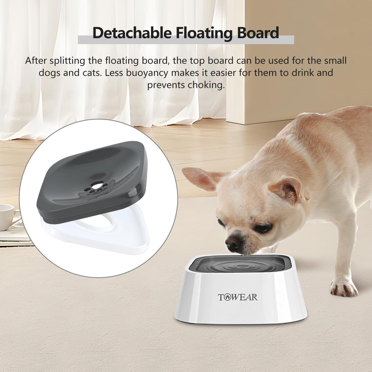Stop the Mess! Anti-Splash Dog Water Bowl with Slow-Feeding Floating Disk