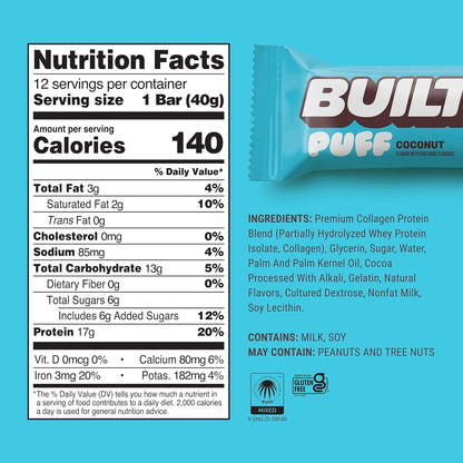 High-Protein Bars (12-Pack) — 17g Protein, Long Shelf Life