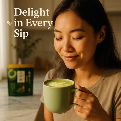 Matcha Latte Uji Double Rich Milk by Tsujiri, Kyoto Japan (600g 4 Pack Gift Box)